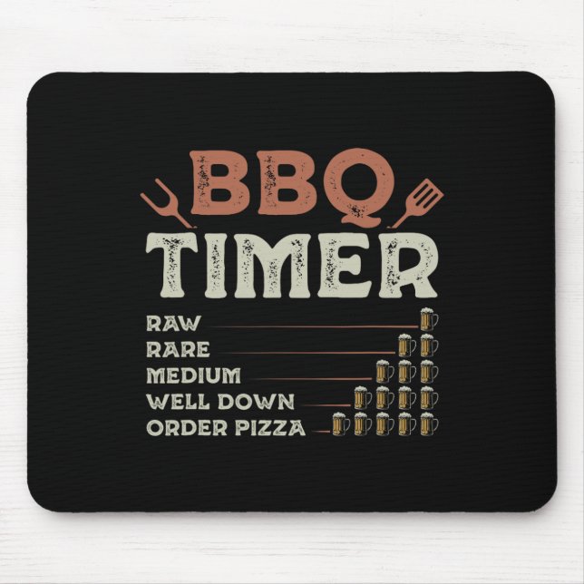Funny Bbq Grill Chef Grilling Master Rbecue Lover  Mouse Pad (Front)