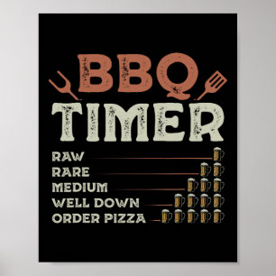 Funny Bbq Grill Chef Grilling Master Rbecue Lover Poster