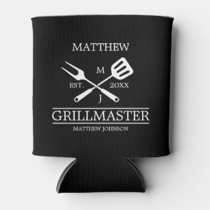 Funny BBQ Grill Master Personalised Barbecue Best  Can Cooler
