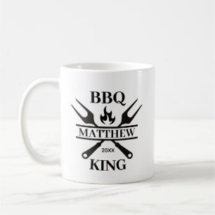 Funny BBQ Grill Master Personalised Barbecue King  Coffee Mug