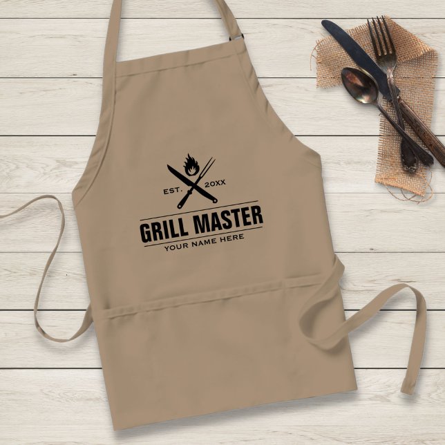 Funny BBQ Grill Master Personalised Barbecue King Standard Apron (Creator Uploaded)