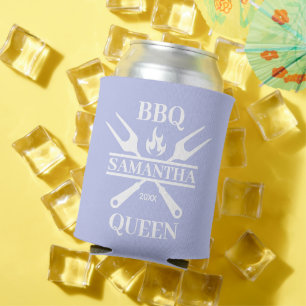 Funny BBQ Grill Master Personalised Barbecue Queen Can Cooler