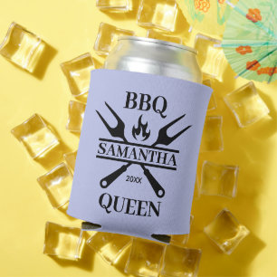 Funny BBQ Grill Master Personalised Barbecue Queen Can Cooler