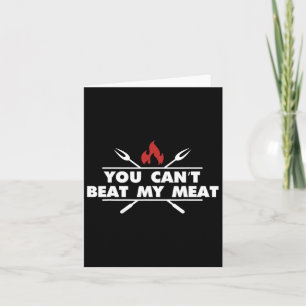 Funny Bbq Grilling Chef Meat Humour Card