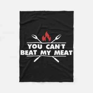 Funny Bbq Grilling Chef Meat Humour  Fleece Blanket