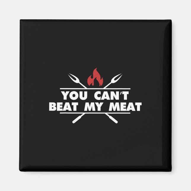 Funny Bbq Grilling Chef Meat Humour  Magnet (Front)
