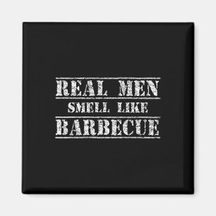 Funny Bbq Grilling Gift Shirt Real Men Smell Like Magnet