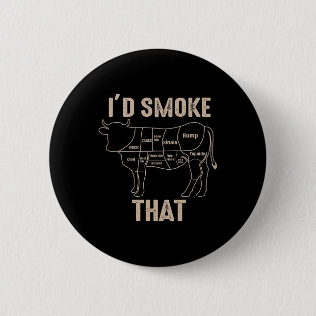 Funny Bbq Grilling Quote Cow  6 Cm Round Badge (Front)