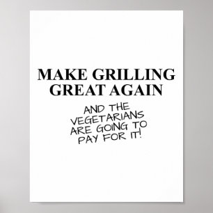 Funny Bbq Grilling Smoking Lover T Shirt Trump Quo Poster
