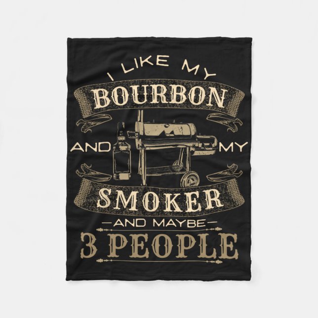 Funny Bbq Grillmaster  Fleece Blanket (Front)