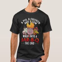 Funny BBQ Joke Pig Chicken Cow Barbecue Humor