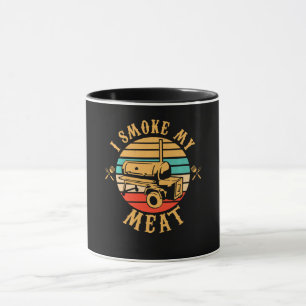 Funny BBQ Lover Gifts I Smoke My Meat Smoker BBQ Mug