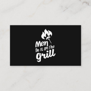 Funny BBQ Men Do It On The Grill Smoker Loyalty Card