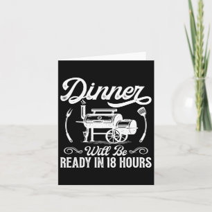 Funny Bbq Men Smoking Meat Smoker Grilling Rbecue Card