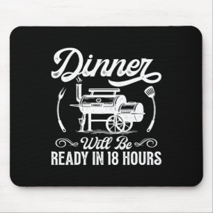 Funny Bbq Men Smoking Meat Smoker Grilling Rbecue Mouse Pad