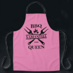 Funny BBQ Personalised Barbecue Queen Apron<br><div class="desc">Funny BBQ Grill Master Personalised Barbecue Best</div>