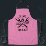 Funny BBQ Personalised Barbecue Queen Apron<br><div class="desc">Funny BBQ Grill Master Personalised Barbecue Best</div>