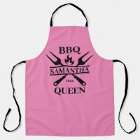 Funny BBQ Personalised Barbecue Queen Apron
