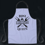 Funny BBQ Personalised Barbecue Queen Apron<br><div class="desc">Funny BBQ Grill Master Personalised Barbecue Best</div>