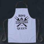 Funny BBQ Personalised Barbecue Queen Apron<br><div class="desc">Funny BBQ Grill Master Personalised Barbecue Best</div>