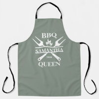 Funny BBQ Personalised Barbecue Queen Apron