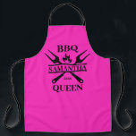 Funny BBQ Personalised Barbecue Queen Apron<br><div class="desc">Funny BBQ Grill Master Personalised Barbecue Best</div>