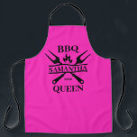 Funny BBQ Personalised Barbecue Queen Apron<br><div class="desc">Funny BBQ Grill Master Personalised Barbecue Best</div>