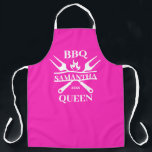 Funny BBQ Personalised Barbecue Queen Apron<br><div class="desc">Funny BBQ Grill Master Personalised Barbecue Best</div>