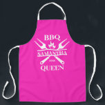 Funny BBQ Personalised Barbecue Queen Apron<br><div class="desc">Funny BBQ Grill Master Personalised Barbecue Best</div>