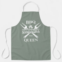 Funny BBQ Personalised Barbecue Queen Apron