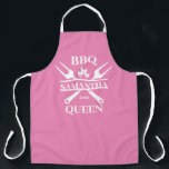 Funny BBQ Personalised Barbecue Queen Apron<br><div class="desc">Funny BBQ Grill Master Personalised Barbecue Best</div>