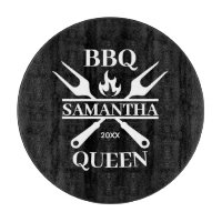 Funny BBQ Personalised Barbecue Queen Apron Cuttin