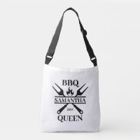 Funny BBQ Personalised Barbecue Queen Tote Bag