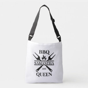 Funny BBQ Personalized Barbecue Queen Tote Bag