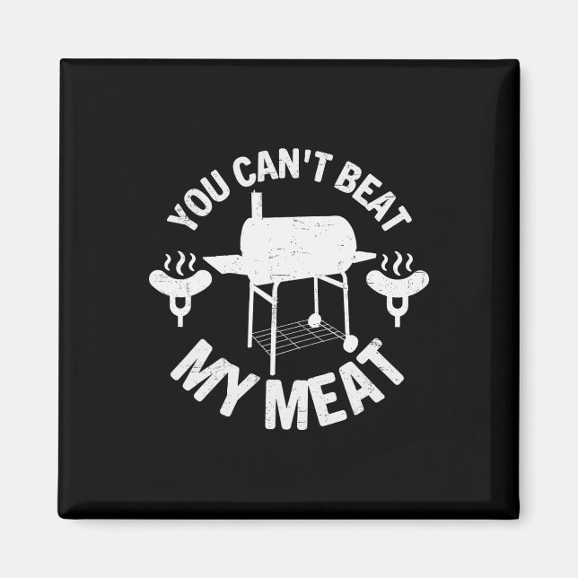 Funny Bbq Pit Reverse Flow Smoker Accessory Dad Gr Magnet (Front)