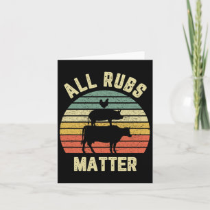 Funny Bbq Shirt All Rubs Problem Retro Rbeque Gril Card
