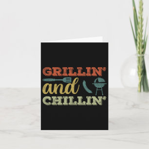 Funny Bbq Shirt For Men Vintage Grillin And Chilli Card