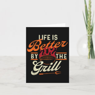 Funny Bbq Shirts Life Is Better By The Grill - Bar Card