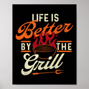 Funny Bbq Shirts Life Is Better Poster