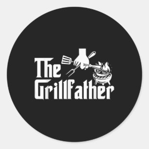 Funny Bbq Shirts - The Grillfather Pitmaster Grill Classic Round Sticker