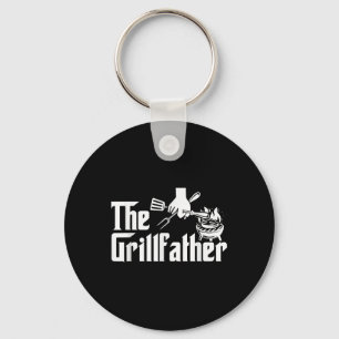 Funny Bbq Shirts - The Grillfather Pitmaster Grill Key Ring