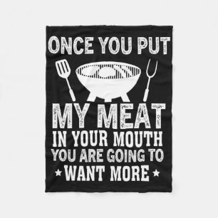 Funny Bbq Smoke Grilling Rbecue Grill Fleece Blanket