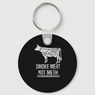 Funny Bbq Smoke Meat Not Anti Drug Barbecue Grilli Key Ring