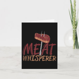 Funny Bbq Smoked Meat Steak Gift Idea Barbecue  Card