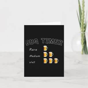 Funny Bbq Smoked Steak Beer Drinking Gift Barbecue Card