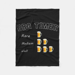 Funny Bbq Smoked Steak Beer Drinking Gift Barbecue Fleece Blanket