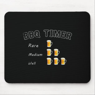 Funny Bbq Smoked Steak Beer Drinking Gift Barbecue Mouse Pad