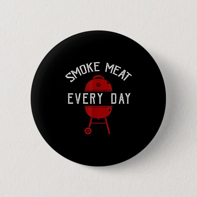 Funny Bbq Smoker Accessory Pitmaster Dad Grilling  6 Cm Round Badge (Front)