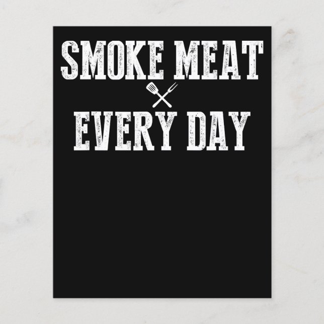 Funny Bbq Smoker Accessory Pitmaster Dad Grilling Flyer (Front)
