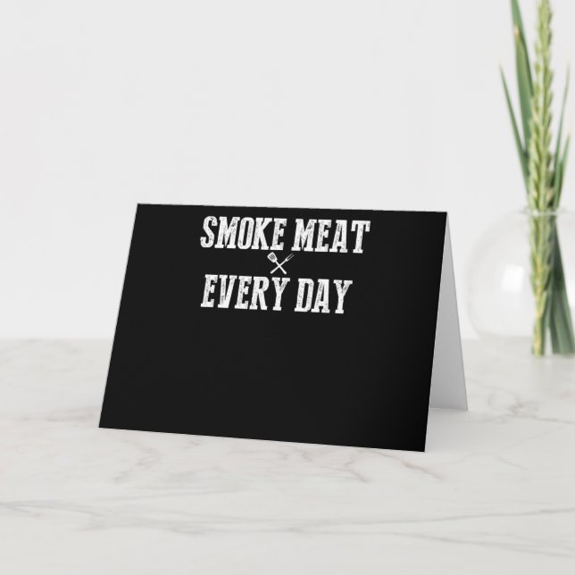 Funny Bbq Smoker Accessory Pitmaster Dad Grilling Holiday Card (Front)